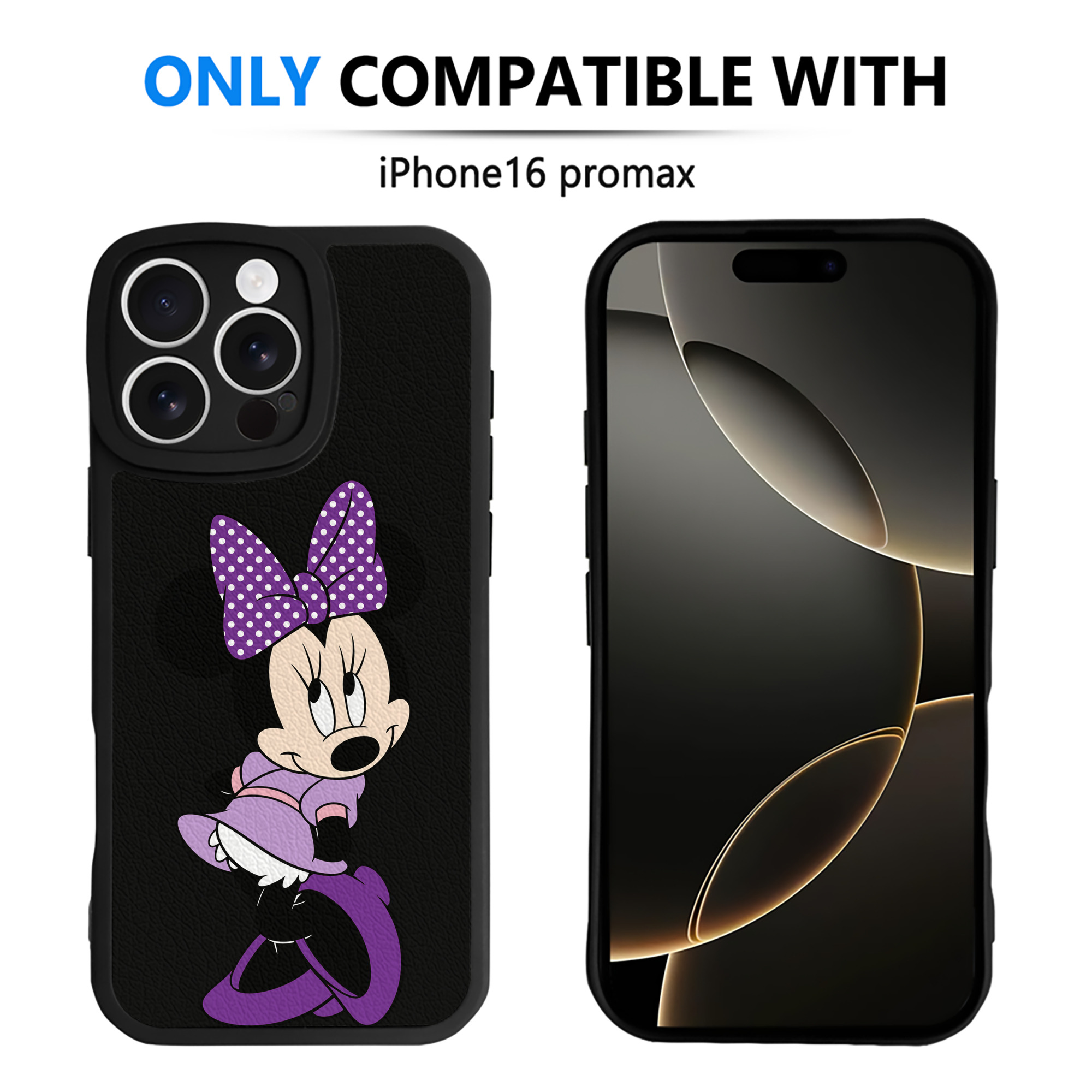 （画像用） ミッキーマウス Mickey Mouse 【iPhone 16シリーズ対応】シリコンスマホケース（レザー調） 材質：シリコン